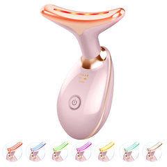 7-in-1 Face & Neck Massager Set – Ultimate Skin Care Tool for Radiant, Youthful Skin (Glossy Pink)